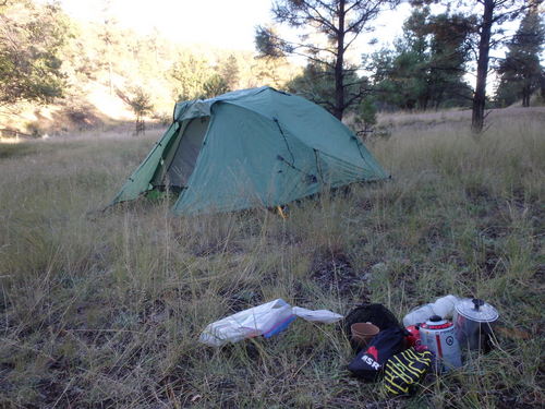 GDMBR: Dennis then raised the tent.